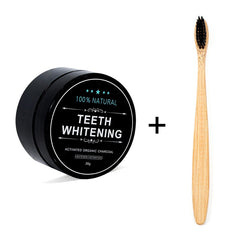 1 oz Activated Coconut Charcoal Powder + Bamboo Toothbrush